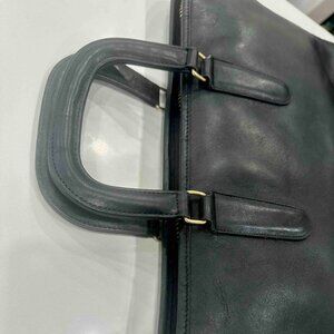 Vintage COACH briefcase #5050 black Leather NYC Rare Bonnie Cashin folio brass